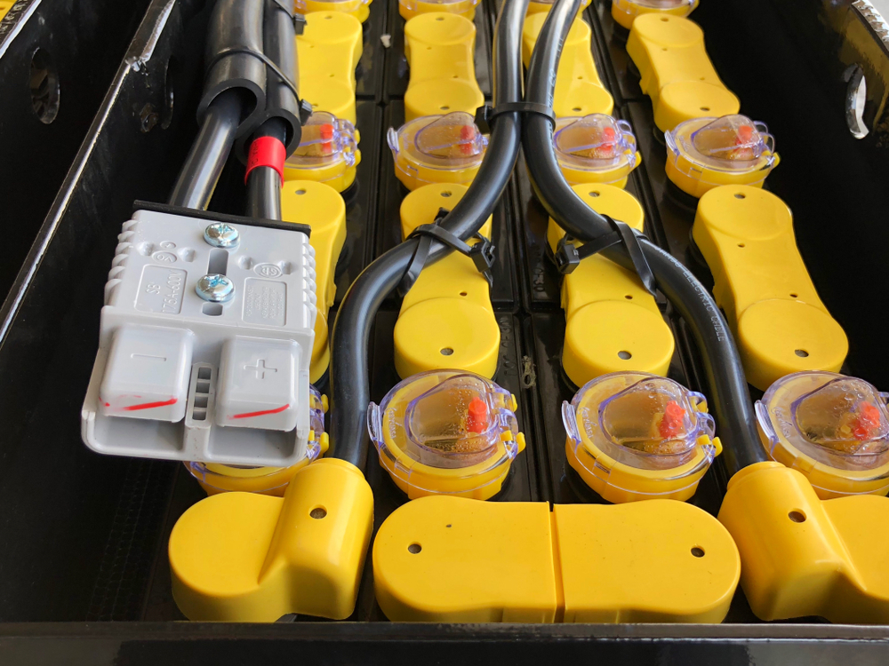Battery,Forklift,Used,As,A,Power,Source,For,Electric,Forklift.