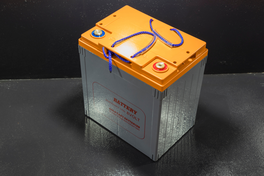 Close,Up,Industrial,Battery,.,Shown,In,Shelf,;,Golf